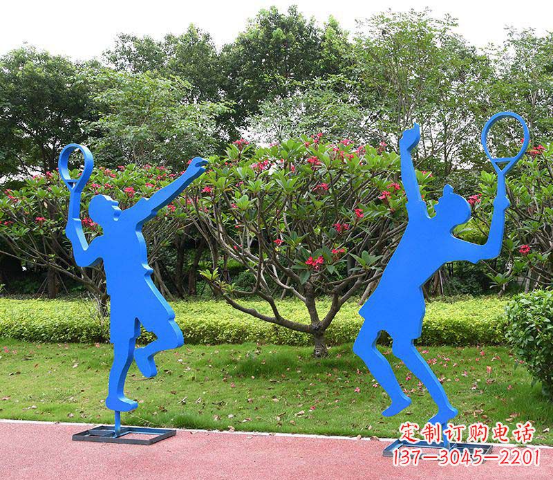 江西不锈钢羽毛球人物雕塑