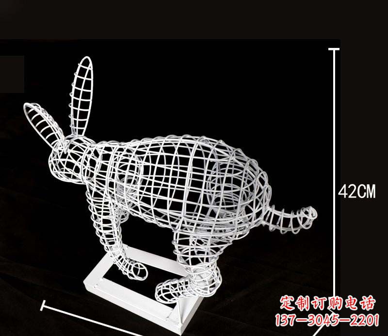 江西全新上市!不锈钢镂空兔子雕塑