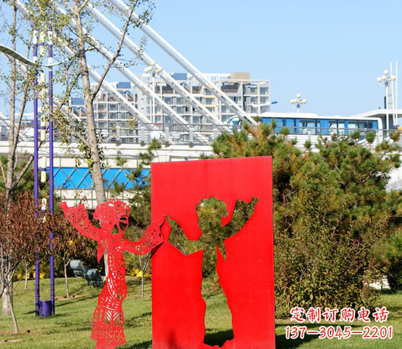 江西全新设计:不锈钢皮影戏雕塑