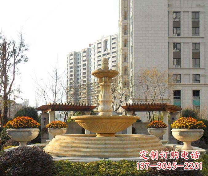 江西多层喷泉石雕,一个非凡的视觉盛宴
