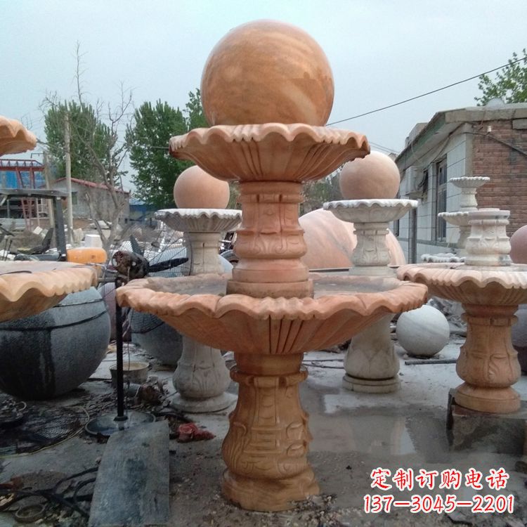 江西中领雕塑,精致风水球雕塑让你的院落更加精致