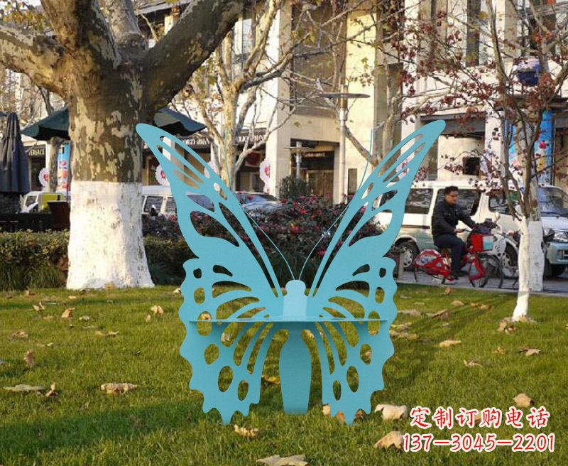 江西户外园林不锈钢蝴蝶造型座椅椅子