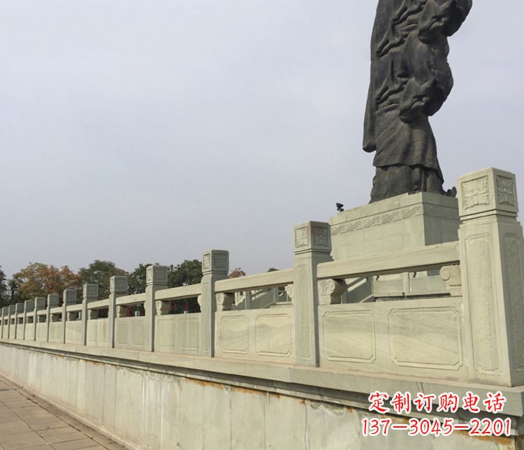 江西精美的护城河大理石栏板雕塑