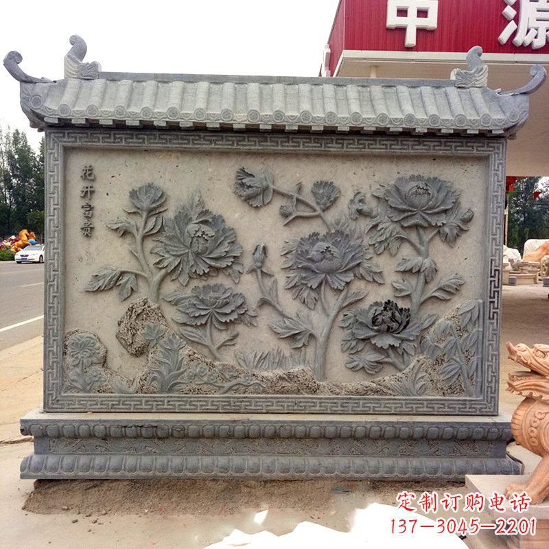 江西精致影壁雕塑,贵宾大门落成仪式与祥和气息并存