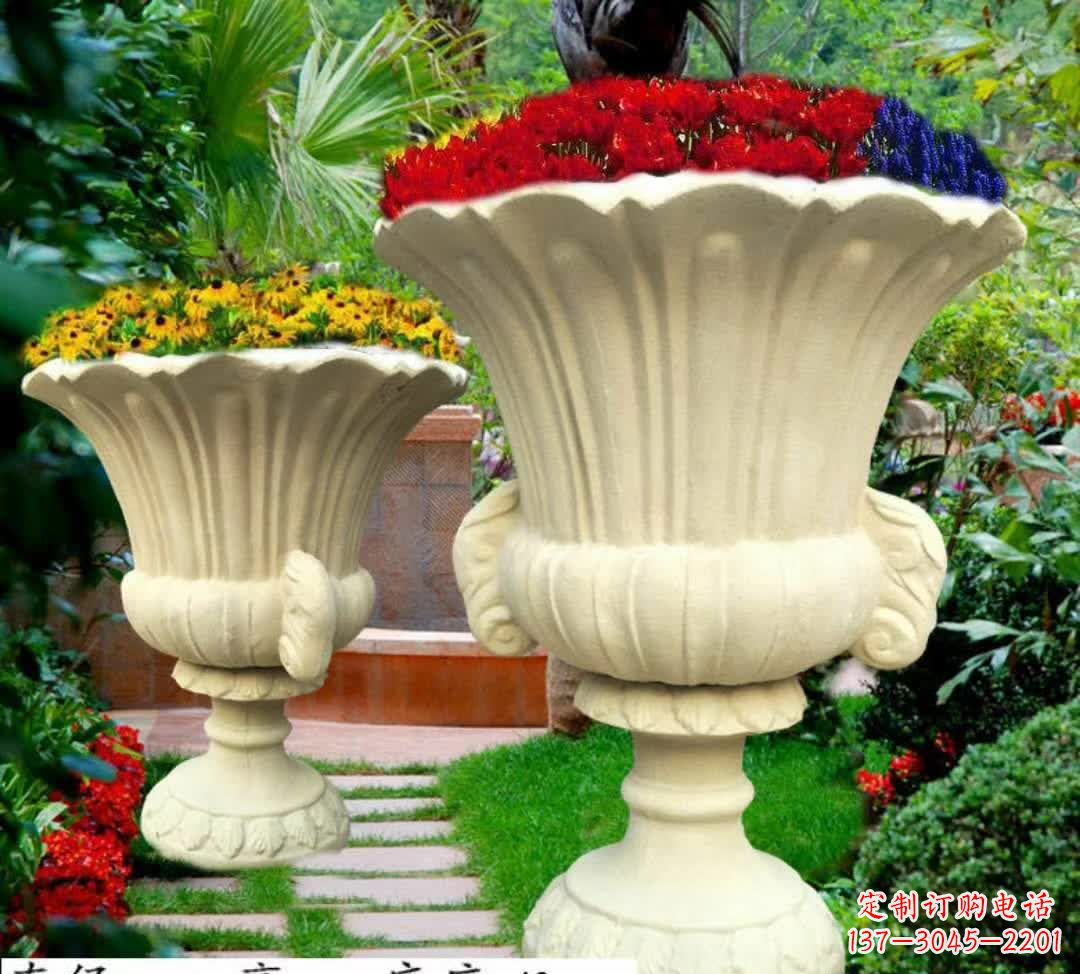 江西以花园景观为灵感的花盆石雕