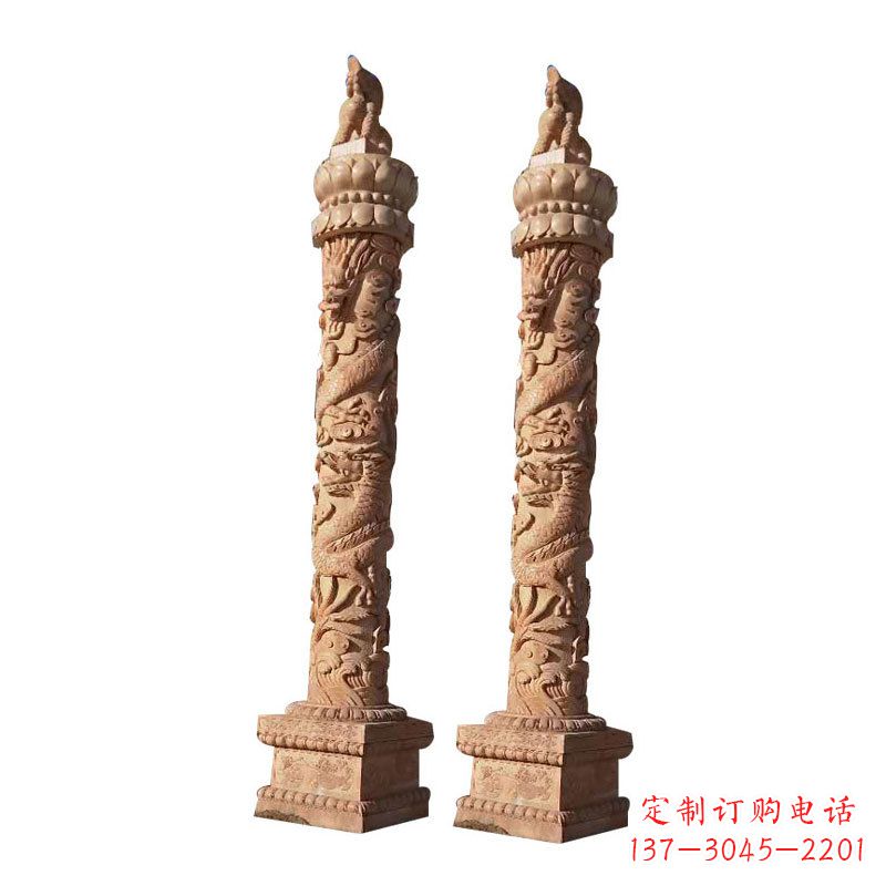 江西华表盘龙柱石雕