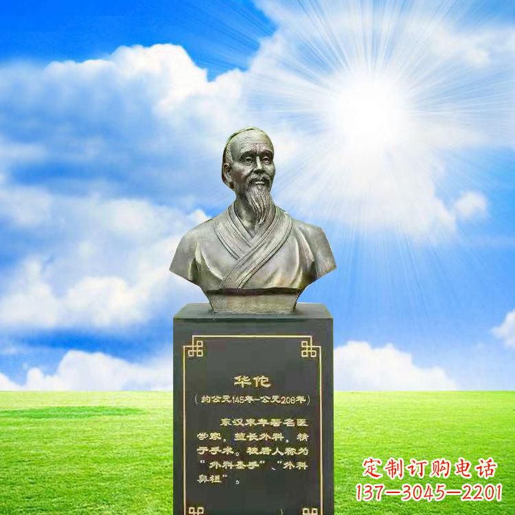 江西华佗胸像铜雕