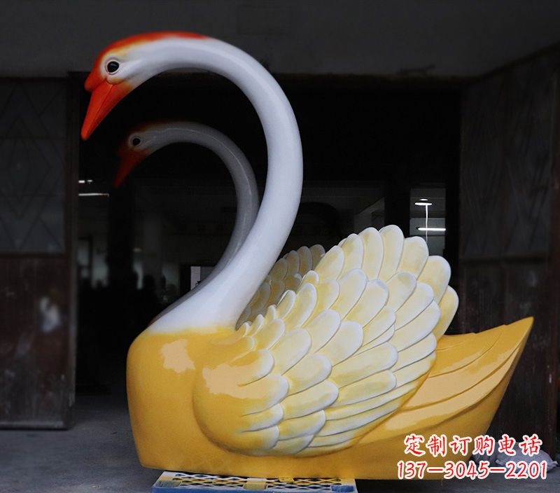 江西爱心天鹅雕塑,让你的爱永生