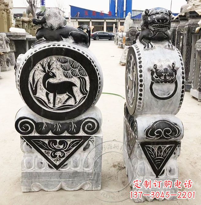 江西品质卓越的黄山石雕门墩石