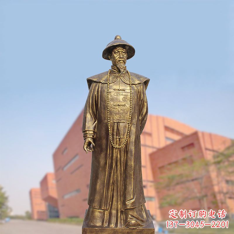 江西黄铜曾国藩铸铜雕像-学校校园历史文化名人著名民族英雄人物雕塑