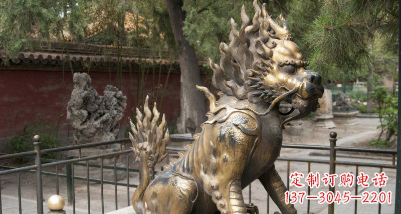 江西钜惠雅致:优质黄铜铸铜麒麟雕塑