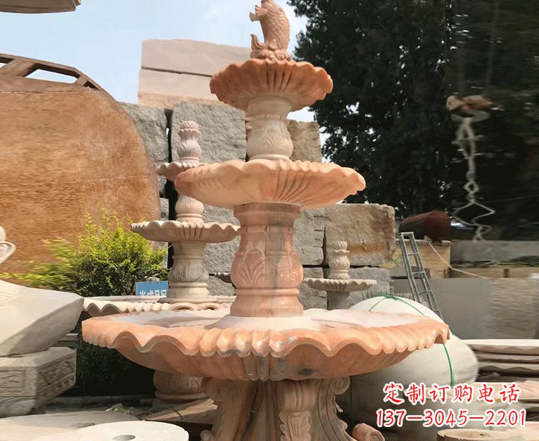 江西精美的黄锈石喷泉雕塑黄锈石喷泉雕塑是一种…