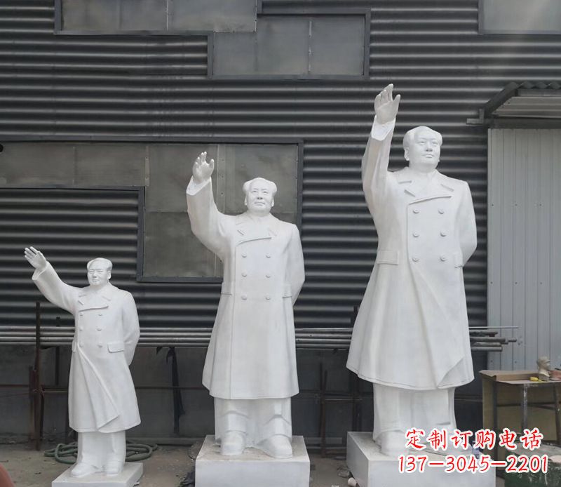 江西追随主席足迹,收藏挥手毛主席校园伟人石雕