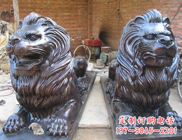 江西汇丰狮子铜雕塑是由中领雕塑制作的一款狮子…