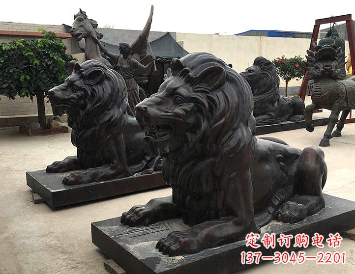 江西汇丰手工铸铜狮子雕塑