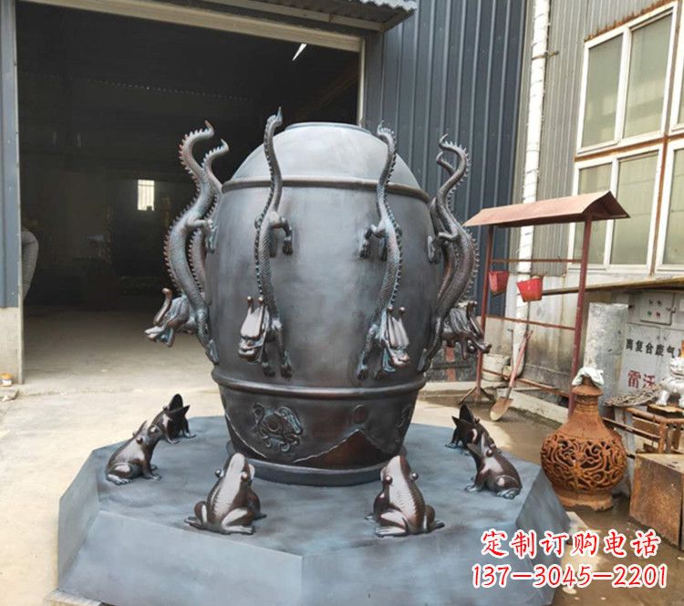 江西浑天仪玻璃钢仿铜雕塑,活跃校园景观