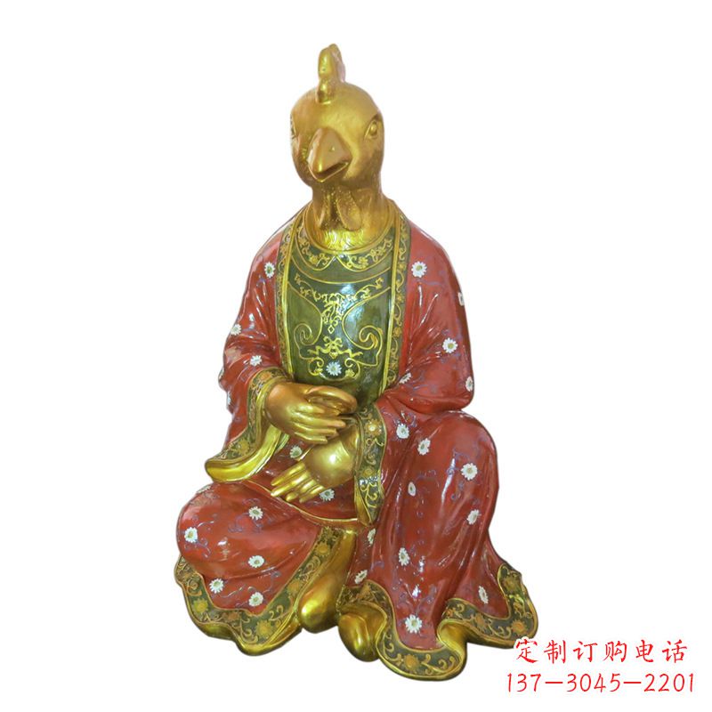 江西玻璃钢彩绘生肖雕塑