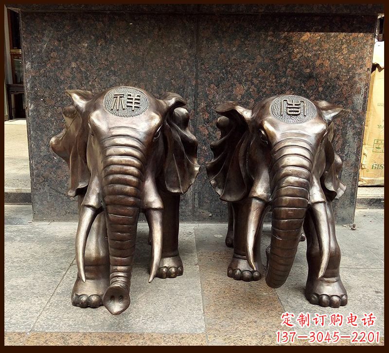 江西吉祥大象铜雕222