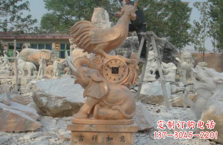 江西吉祥如意公鸡石雕