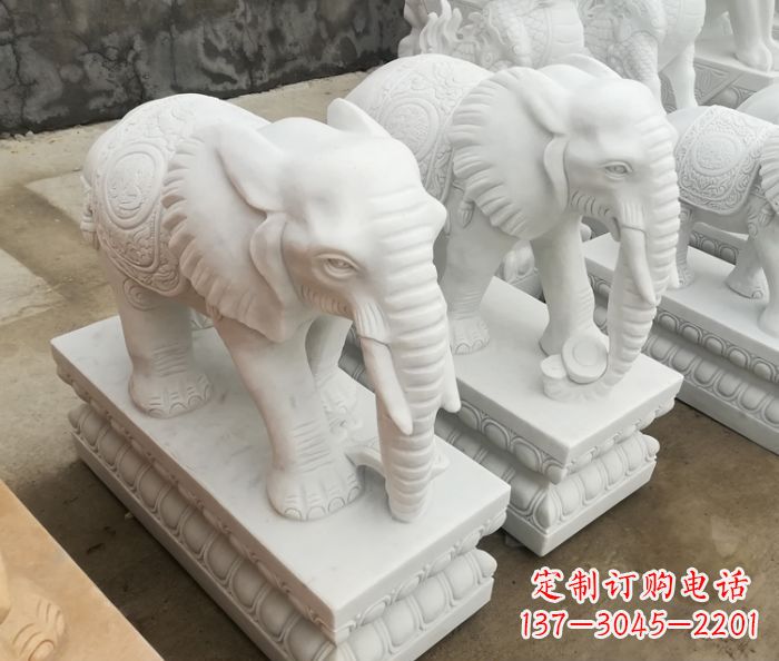 江西增添吉祥气息的玉质大象雕塑