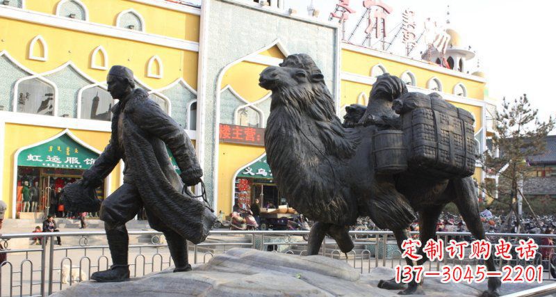 江西骆驼铜雕,让新疆风情永传