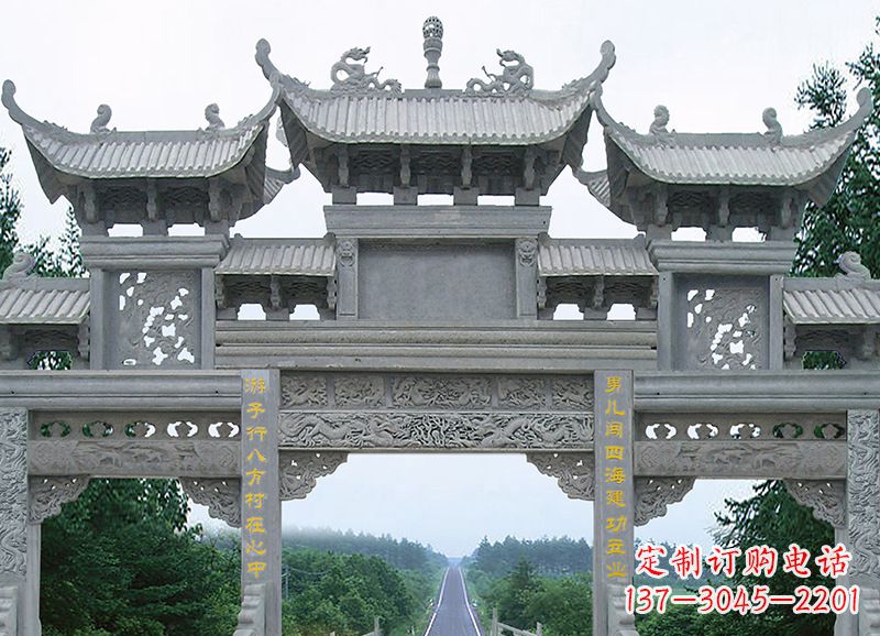江西金昌石雕牌坊雕刻
