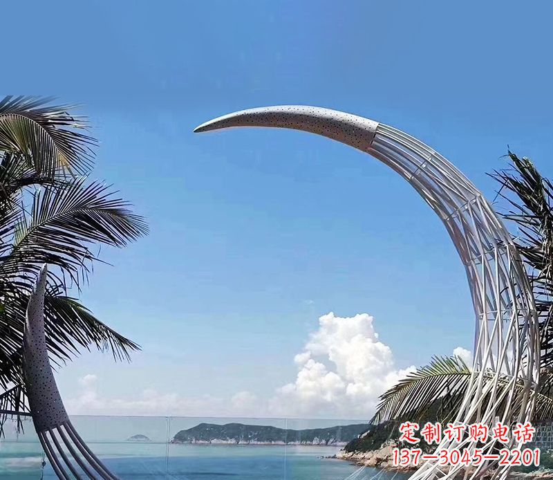 江西无比耀眼的不锈钢月亮雕塑