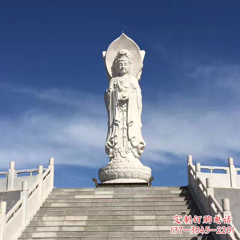 江西专业定制三面观音石雕景观雕塑
