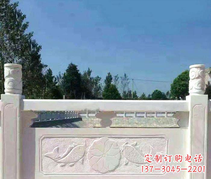 江西精美汉白玉石浮雕栏板