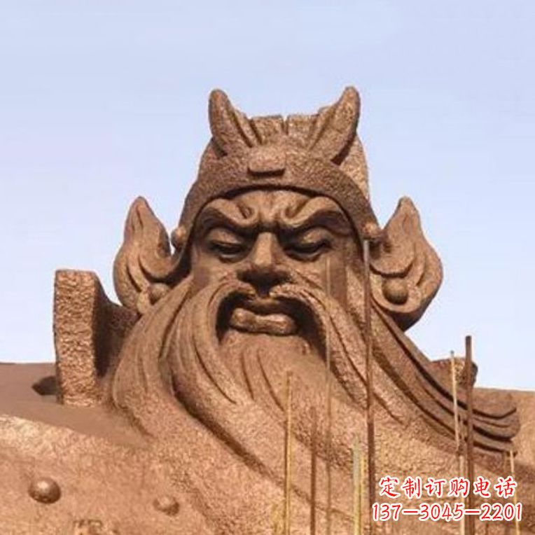 江西景区景点大型关公石雕头像