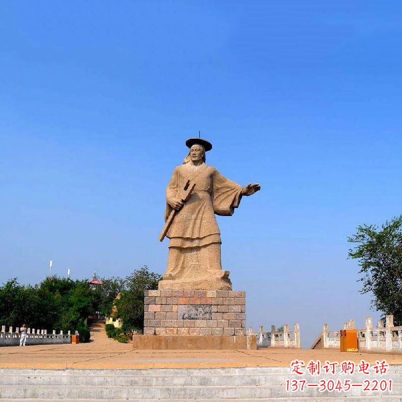 江西景区景点历史名人著名治水人物大禹石雕像