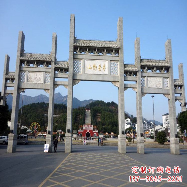 江西景区景点无楼牌坊石雕塑