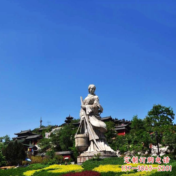 江西美女雕塑,用精美石料表现传统美