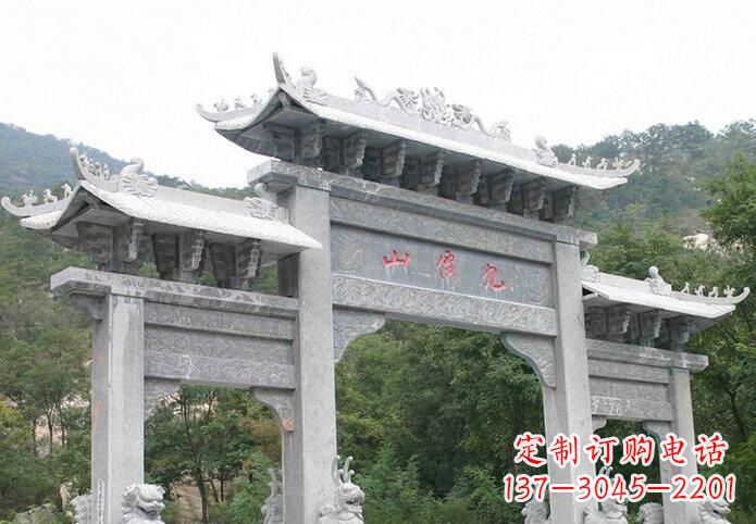 江西三门仿古牌坊石雕,精美绝伦