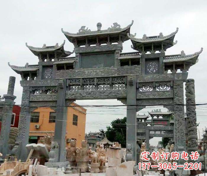 江西石雕牌坊,精致雕塑让你完美点缀