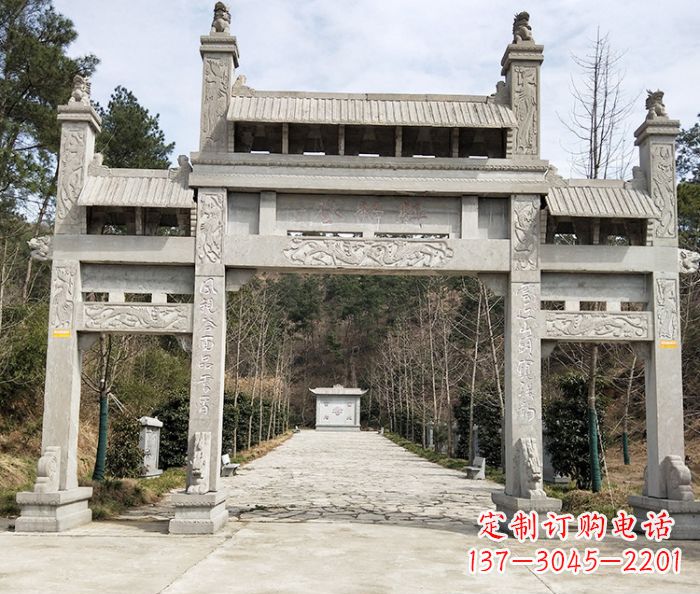 江西中领雕塑定制牌坊石雕
