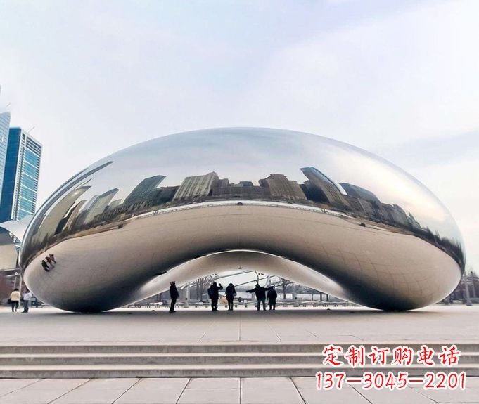 江西镜面不锈钢大型拱门雕塑