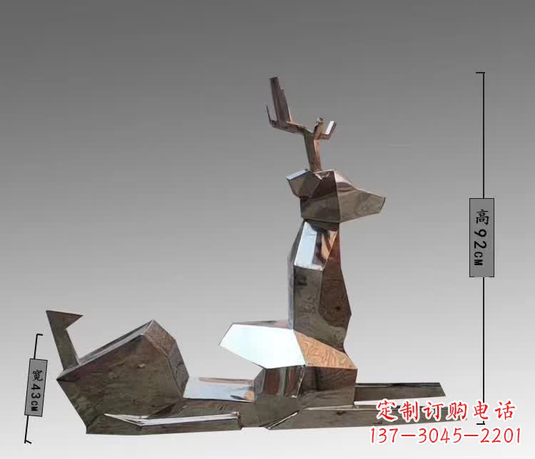 江西中领雕塑为您带来一款全新的不锈钢梅花鹿雕…