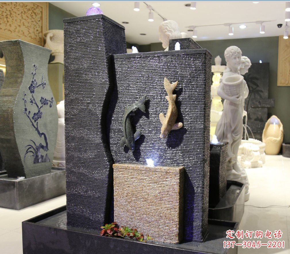 江西九龙太子石雕喷泉——精巧绝伦的喷泉雕塑
