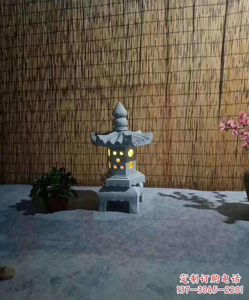 江西专业设计、制作酒店石灯雕塑