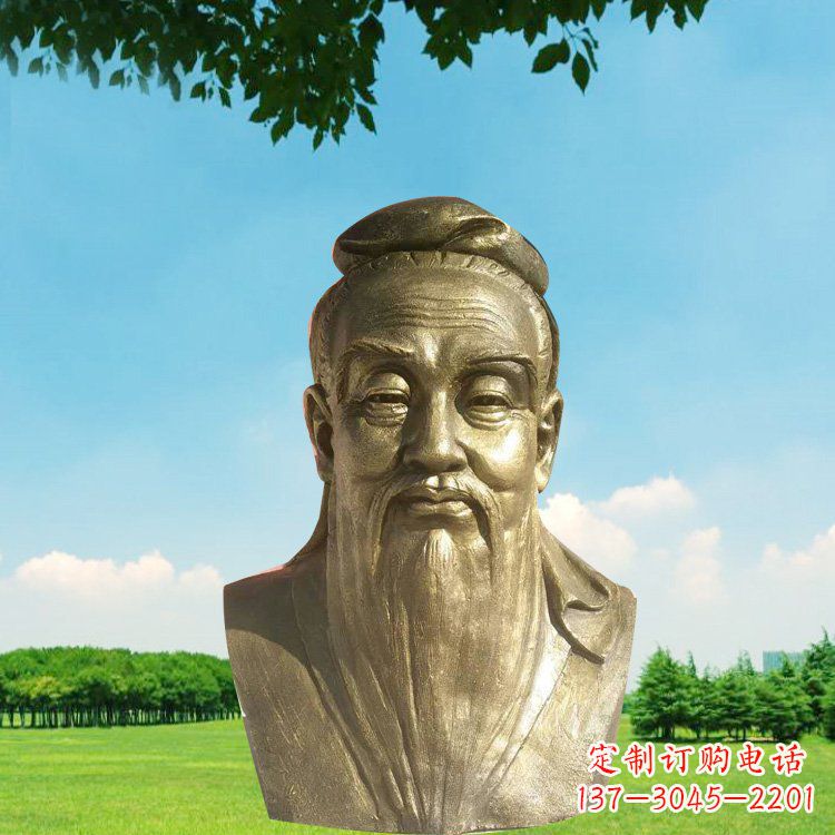 江西孔子头像铜雕,欣赏中国文化传统精髓