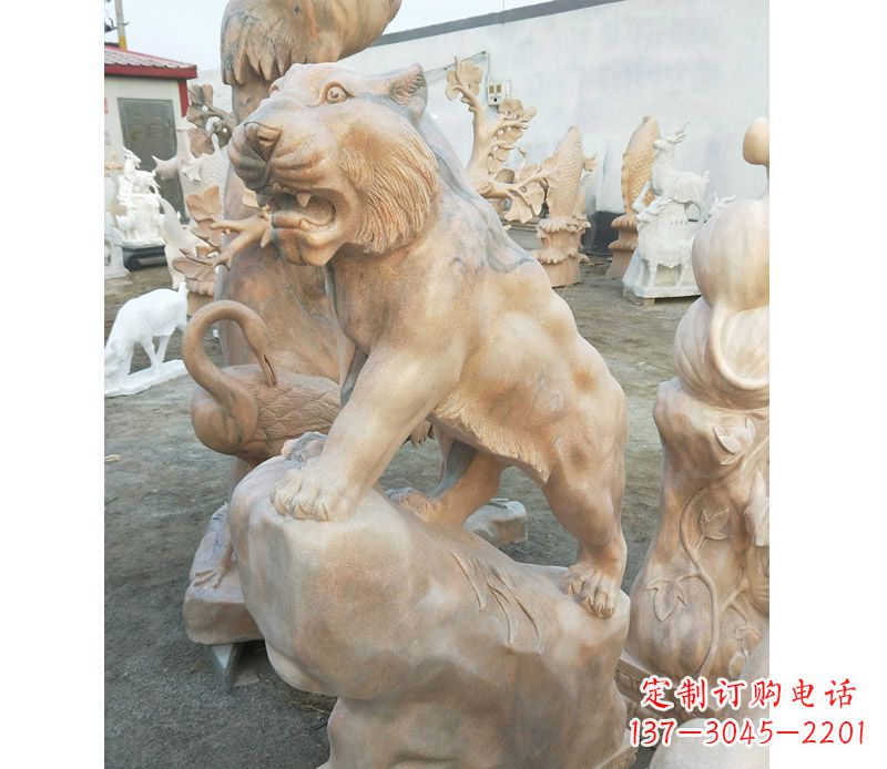 江西高端石雕老虎,让你的公园里更加精彩