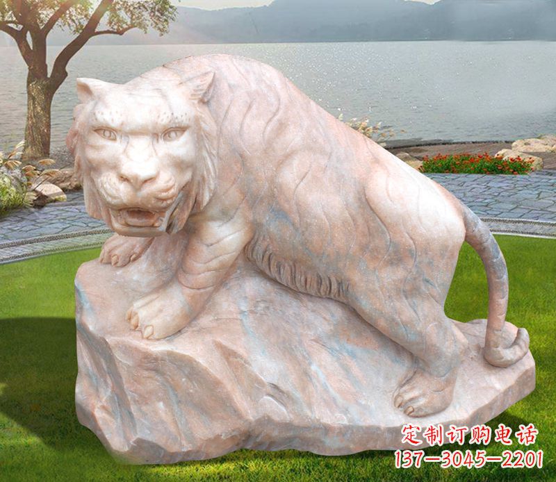 江西金灿灿的老虎石雕公园动物摆件