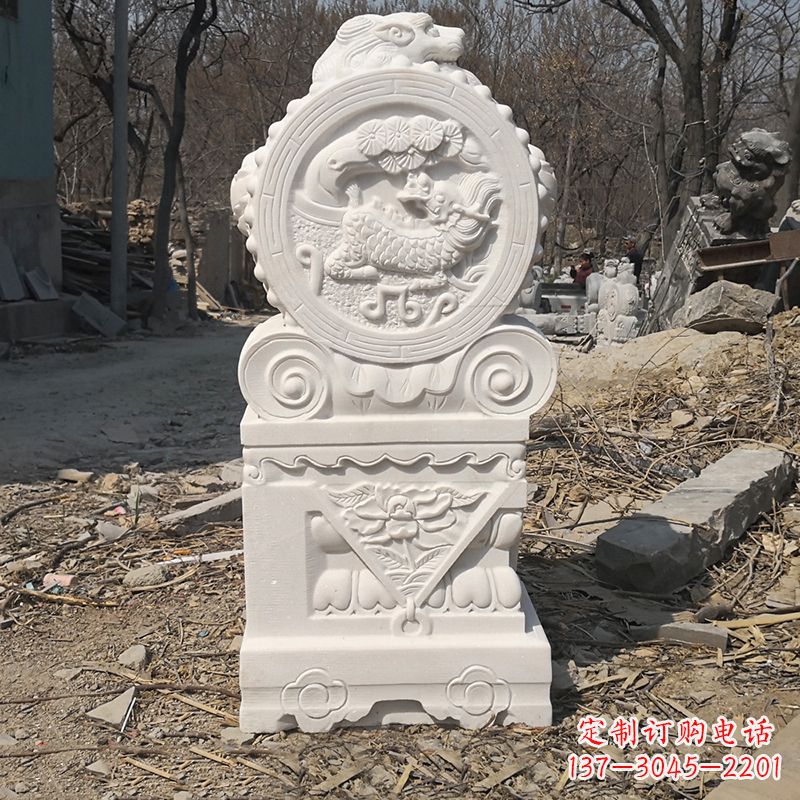 江西老石狮子门墩雕塑，打造与众不同的定制雕塑