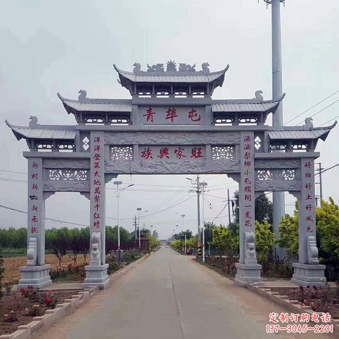 江西精致牌坊雕塑,精美式微精致