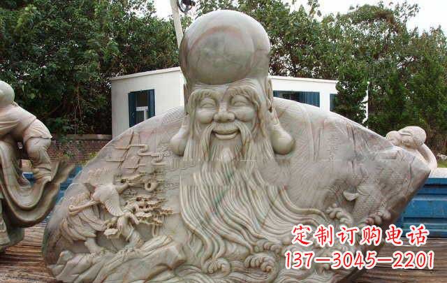 江西大型寿星胸像石雕，体现特定文化精神