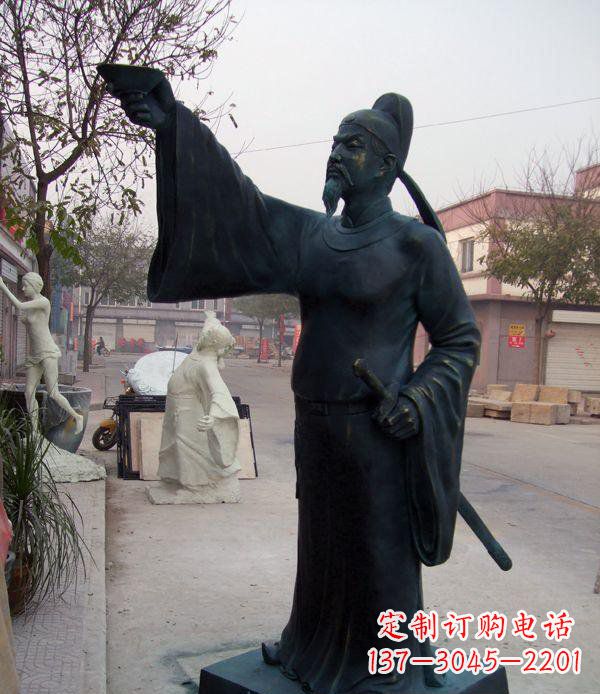 江西李白诗仙铜雕,精美制作,永久传承