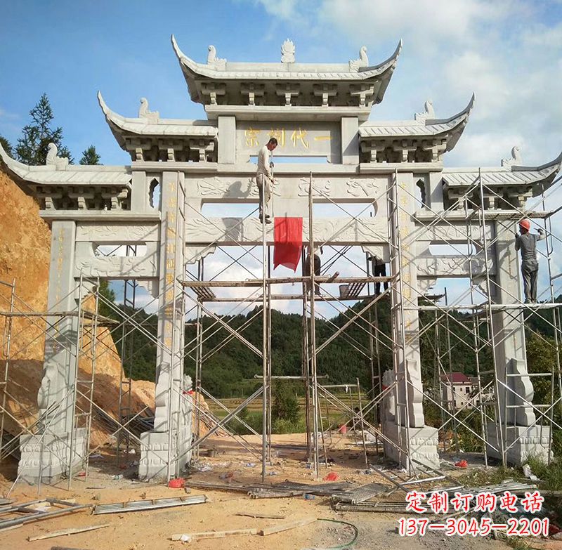 江西临高石雕牌坊公园,让您找到最好的牌坊雕塑