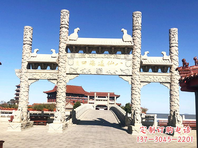 江西临夏石雕牌坊—打造国风精美雕塑