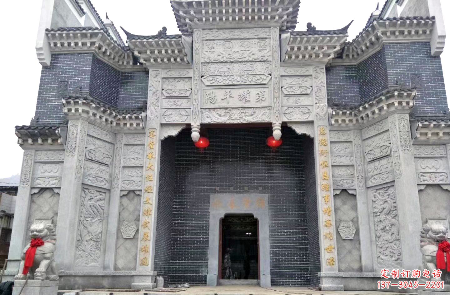 江西陵园石雕牌坊|精湛的雕塑工艺